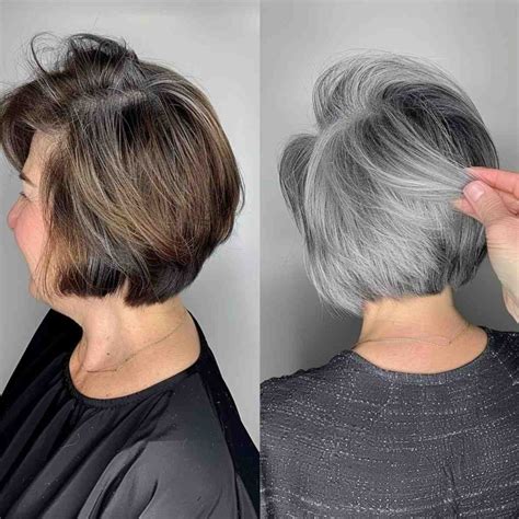 gray hair styles short hairstyles|haircut for gray hair 60 year old.